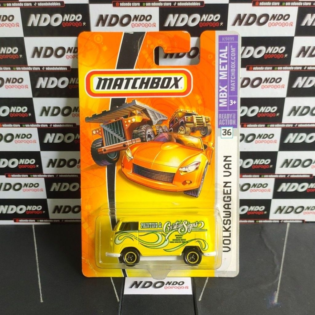 Matchbox VW Volkswagen Delivery Van Yellow - 2007 MBX Metal