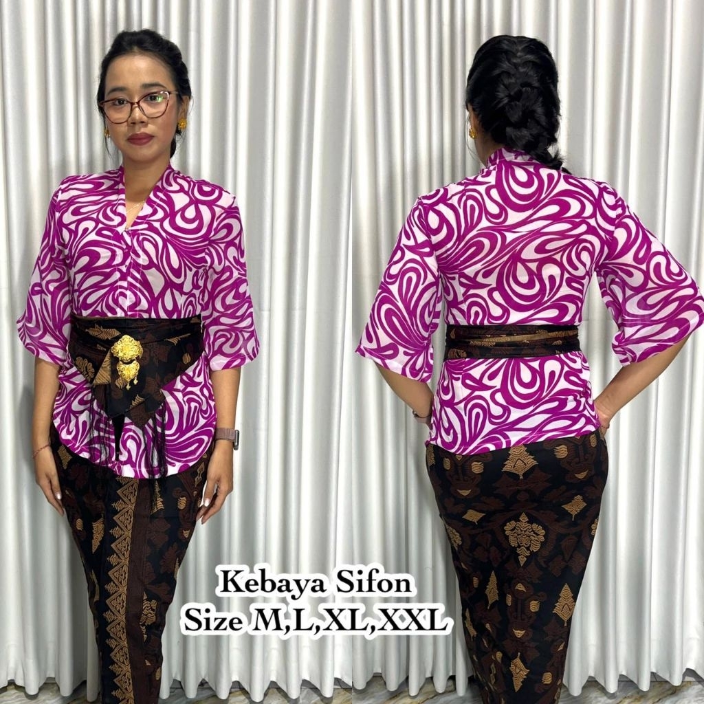 Kebaya Sifon Lengan Lonceng