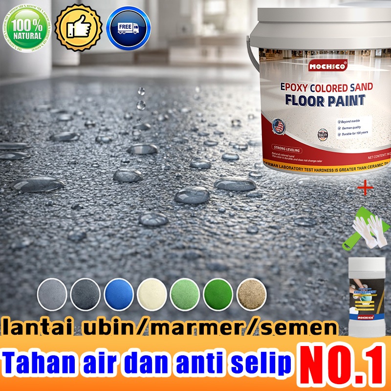 MOCHICO cat lantai 10 dalam 1 Cat Lantai Cocok untuk Bengkel Gudang Pabrik Garasi Tahan air tahan le