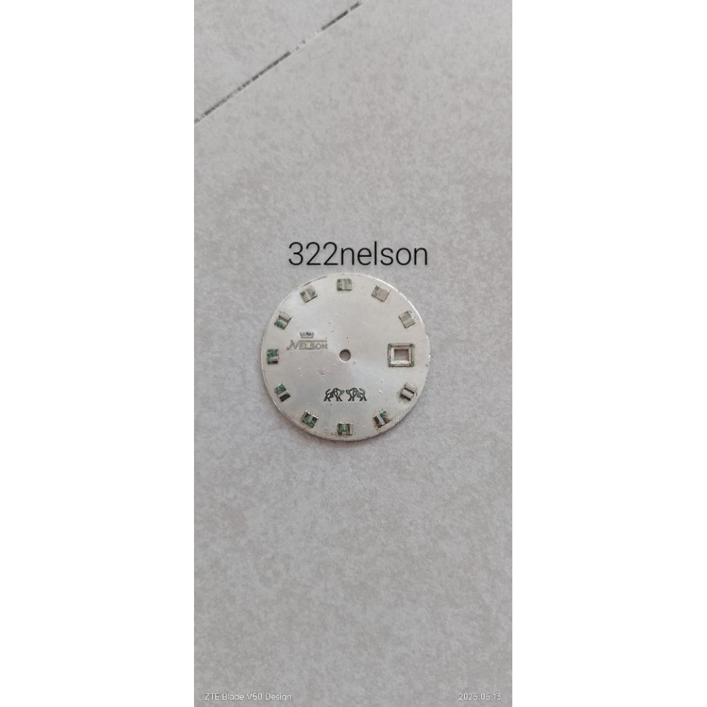 plat jam tangan Nelson second no 322 seadanya