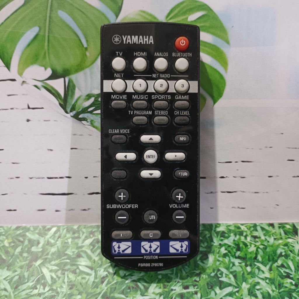 REMOTE REMOT AUDIO SOUNDBAR YSR YAMAHA FSR86 ZP80780 ORIGINAL