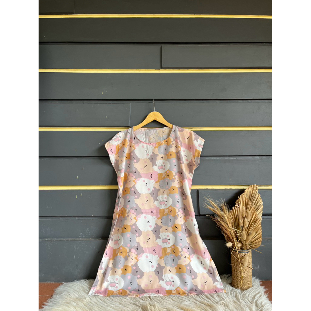 Daster Long selutut Grosir Murah Konveksi Tasikmalaya Daster 30 ribu Selutut Non Busui dress wanita