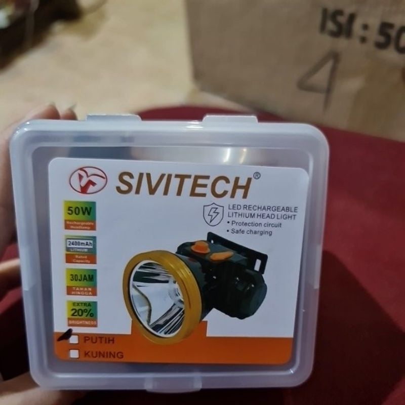 Senter Kepala 50W putih SIVITECH