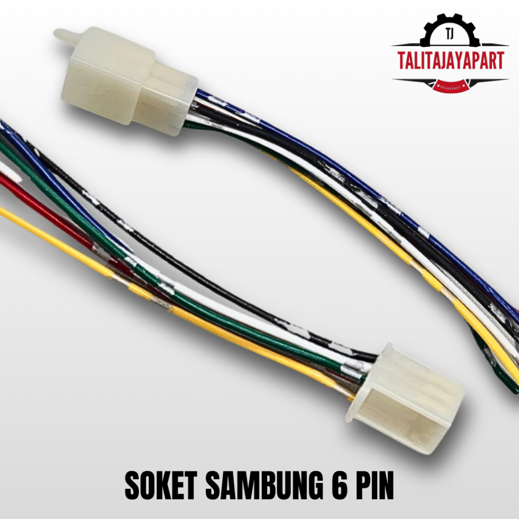 Soket Sambungan Kabel 6 Pin - Soket Konektor Kabel 6 Pin