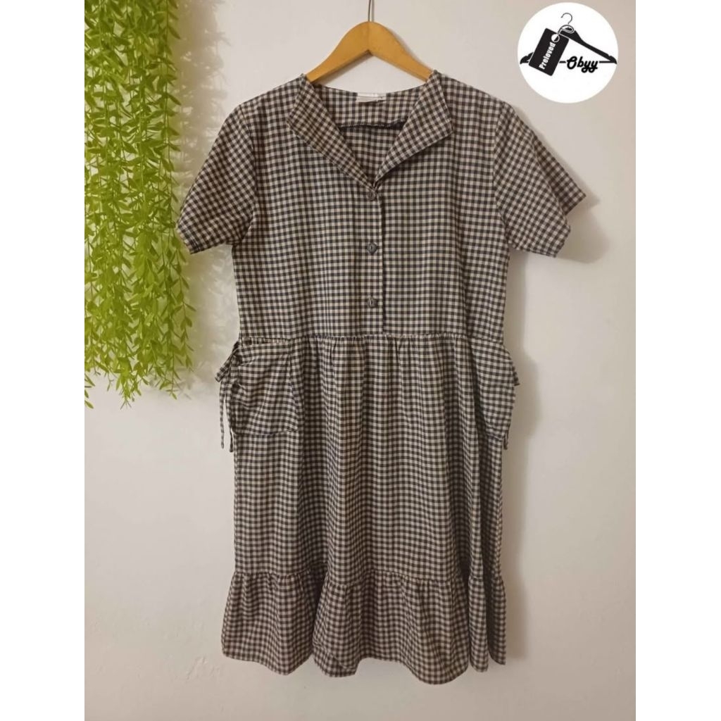 Dress kotak² Isuka Fashion ( preloved)