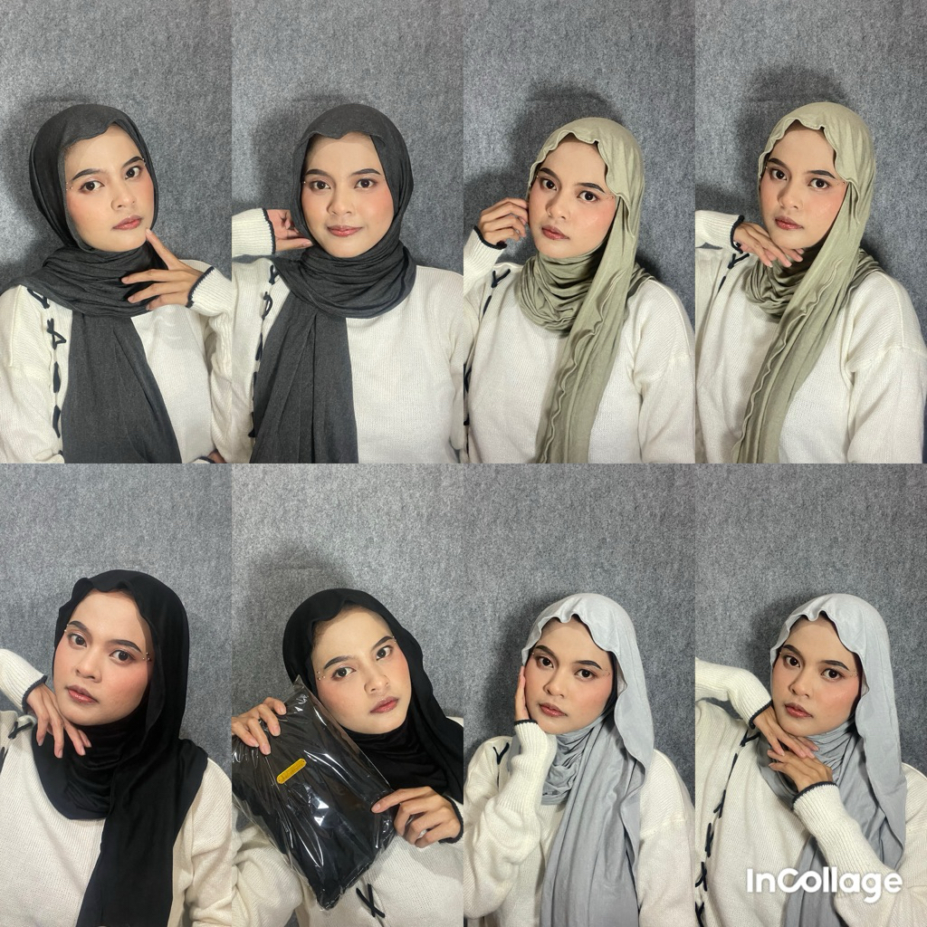 paket usaha 5 pcs hijab pasmina original kain