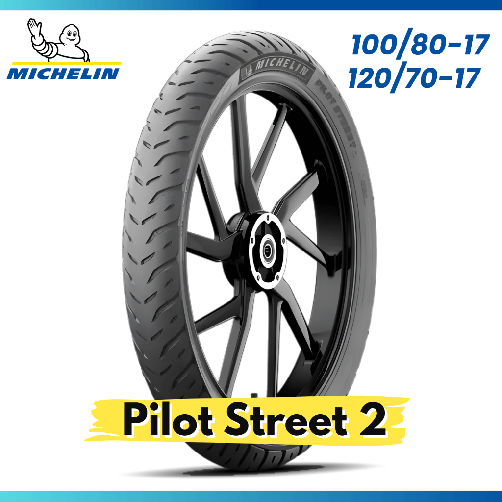 BAN MOTOR MICHELIN PILOT STREET 2 RING 17 100/80-17 120/70-17 TUBELESS ORIGINAL