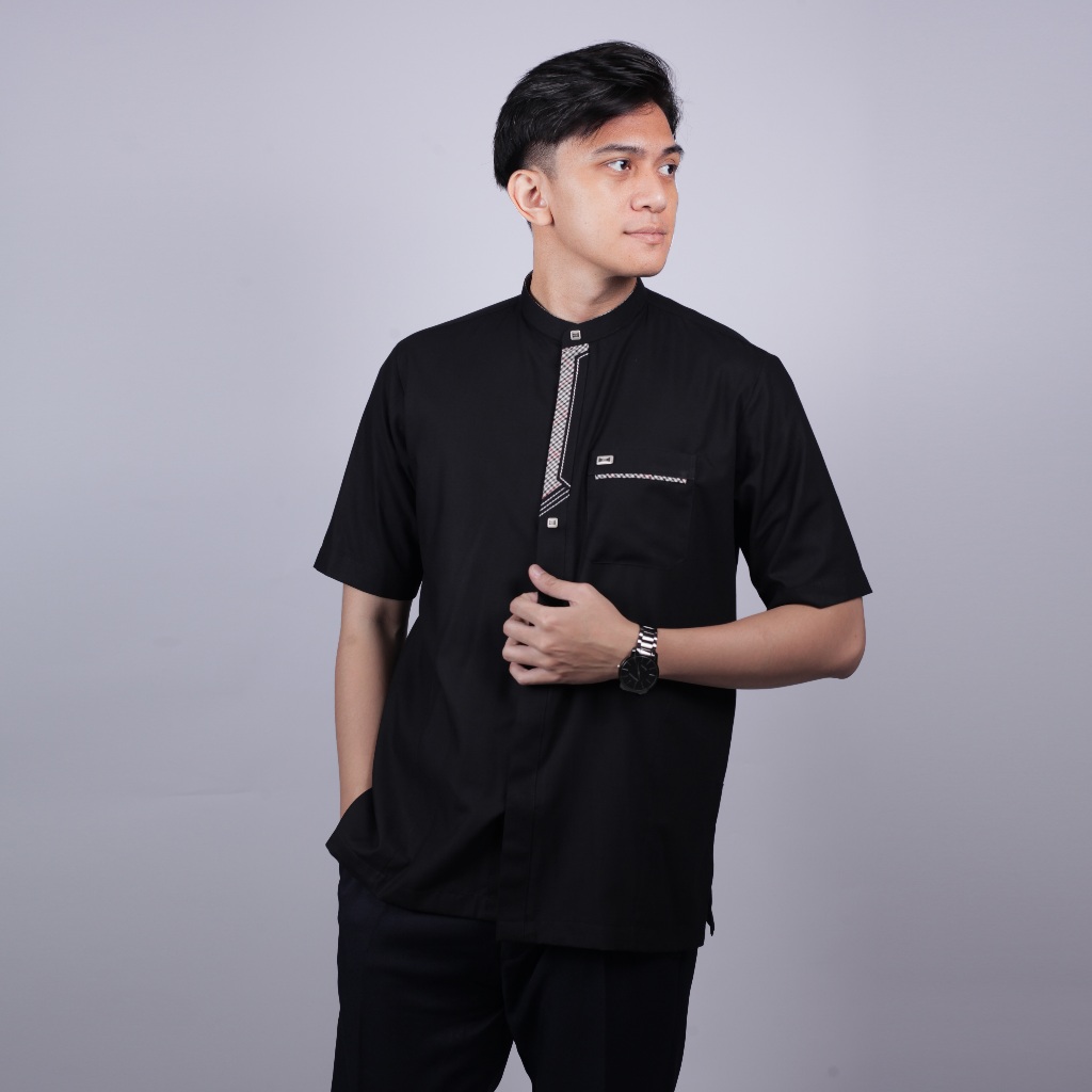Qori Apparel Signature Nu’man bin Malik Baju Koko Pria Lengan Pendek - NAN
