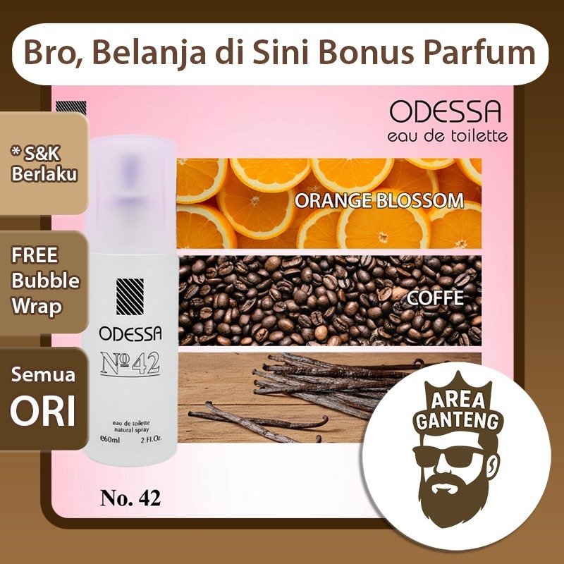 ODESSA EDT Perfume No .42 | Parfum EDT 60ml Odesa Eau de Toilette BPOM Pria Wanita * Area Ganteng *