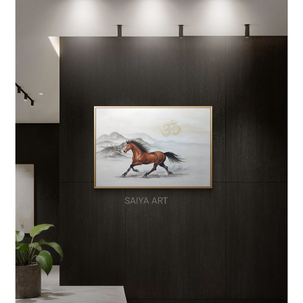 Lukisan Kuda Fengshui Aesthetic modern .