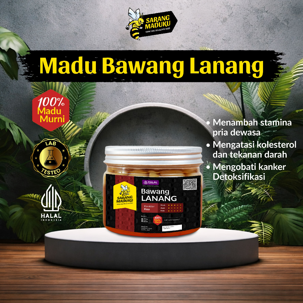 Sarang Maduku Madu Bawang Lanang Bawang Putih Tunggal Fermentasi 350 g