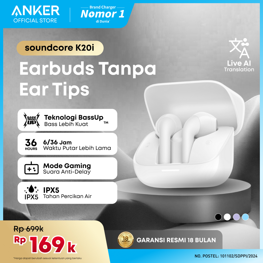 Soundcore K20i Earbuds Bluetooth 5.3 Earphones 36 PlayTime Bluetooth 13mm Drivers Game Mode TWS - A3