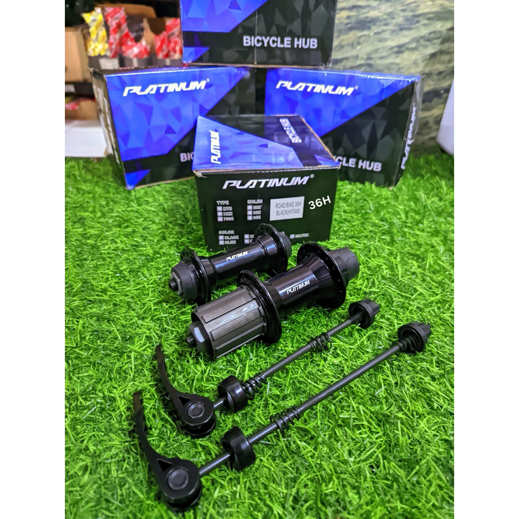 HUB/ FREEHUB/ FREE HUB CASSETTE SLOP PLATINUM 32H /36H JANGKRIK QR SET RIM BRAKE Sepeda Road Bike / 