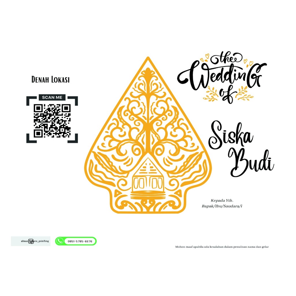 Undangan Pernikahan/Khitan ALMAERO Wayang 01