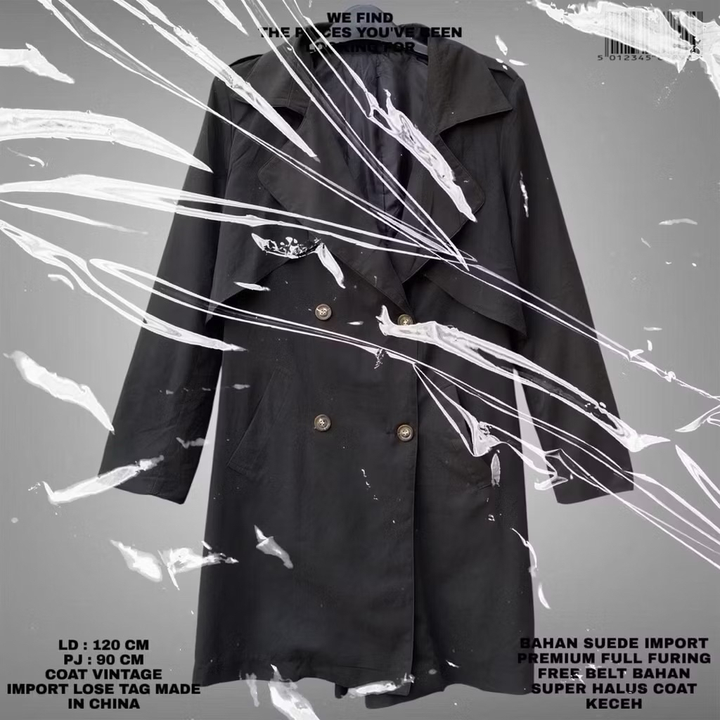 FLASMA / COAT JACKET PREMIUM KOREAN LOOK BAHAN SUEDE HALUS LEMBUT FULL FURING/SUEDE COAT BLAZER LONG