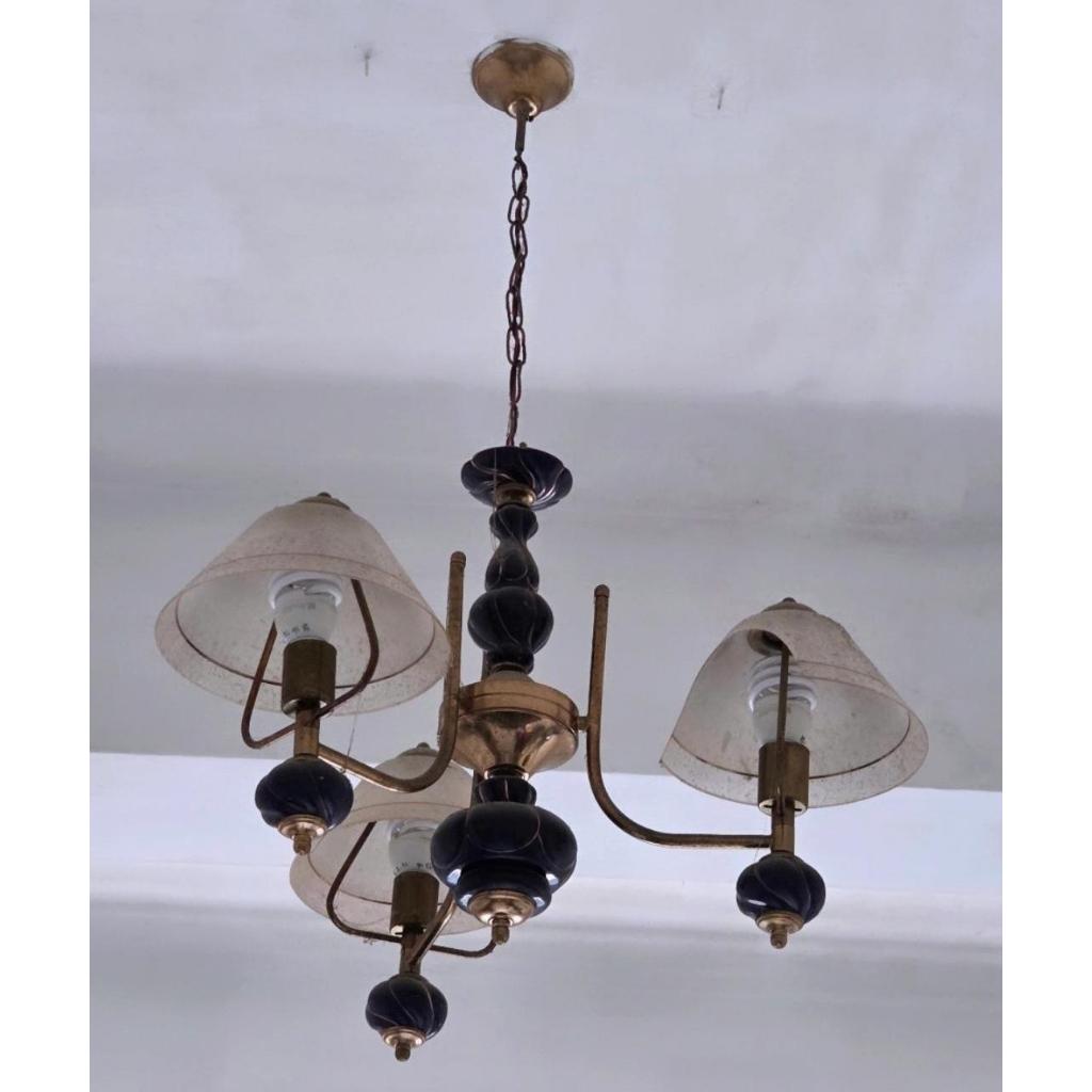 lampu gantung kaca glass hias rumah modern klasik classic kuno bekas murah mewah