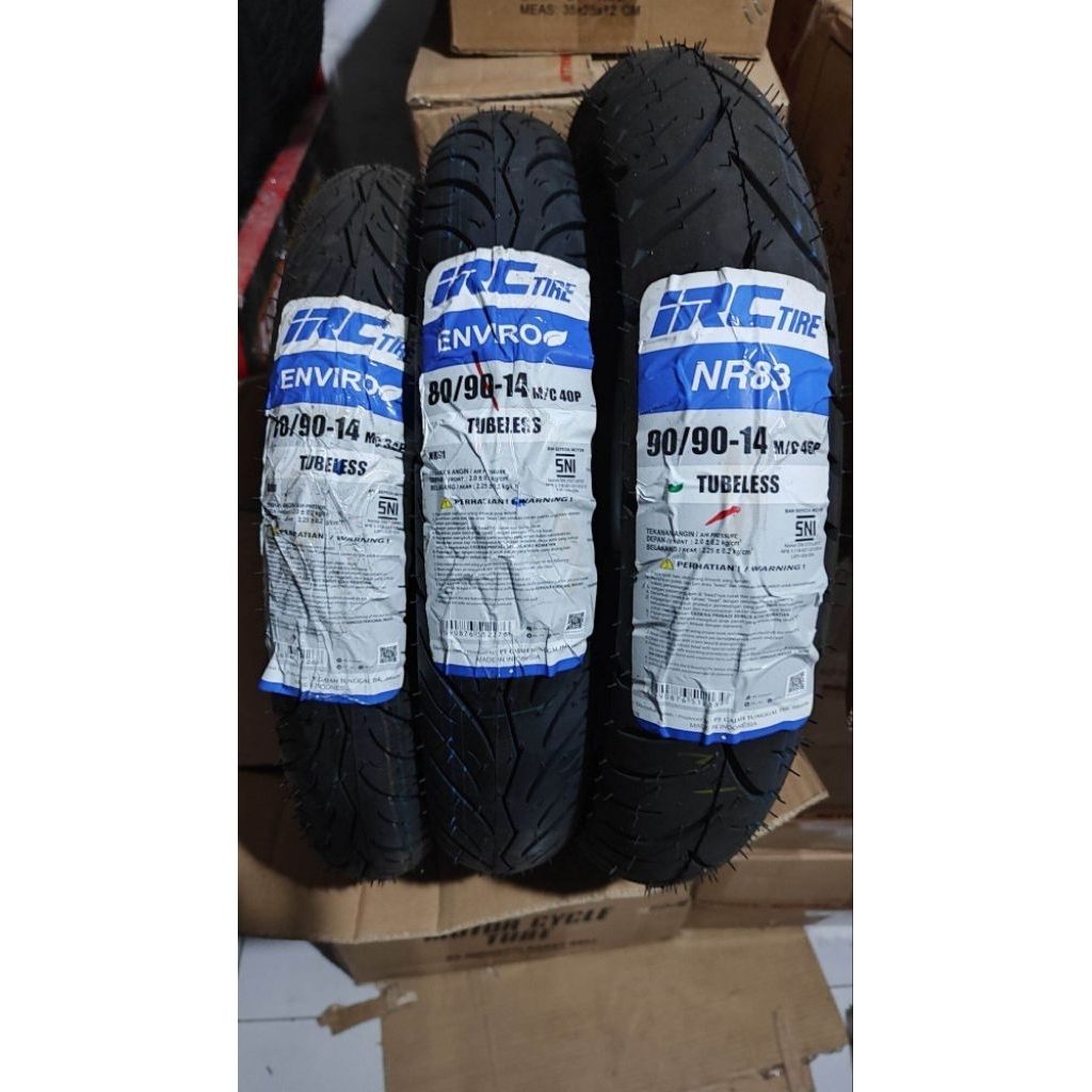 Ban Matic Irc 80/90-14 , 90/90-14 ban irc ss530f 80/90-14 ban irc ss530r 90/90-14 tubetype / bukan t