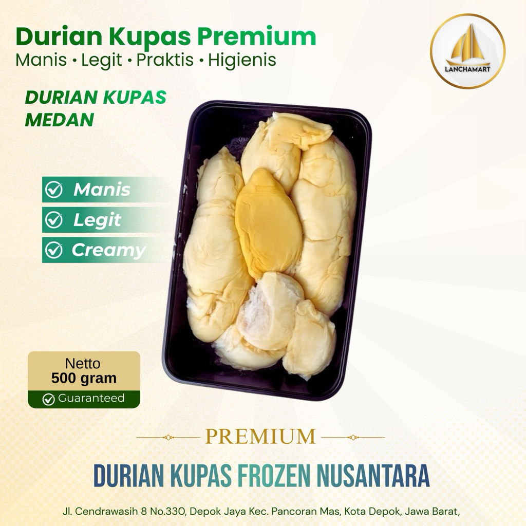 DURIAN KUPAS MEDAN ASLI 100% ORIGINAL PREMIUM / DURIAN KUPAS MEDAN PREMIUM