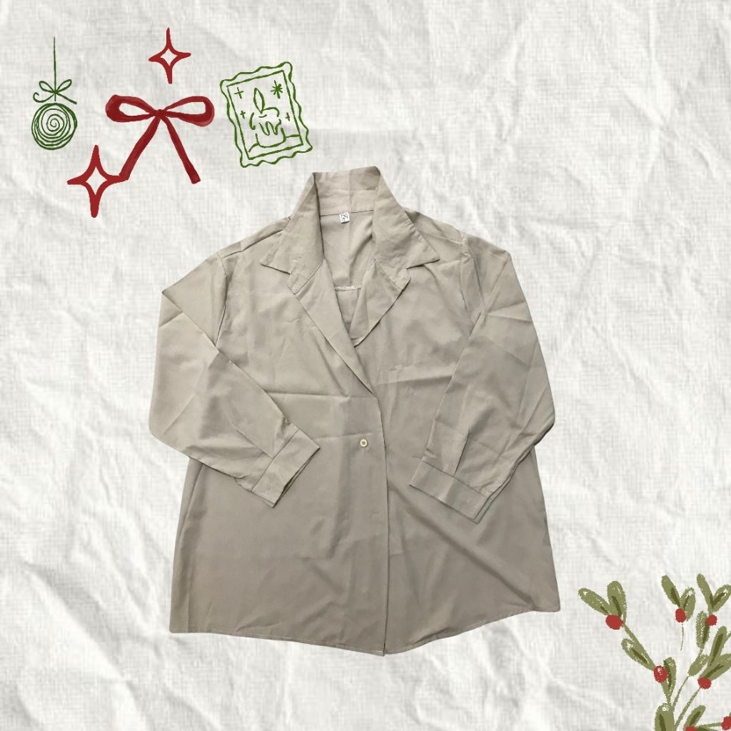 OUTER KEMEJA WANITA OVERSIZE GOLD