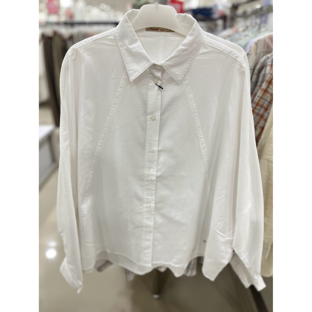 Triset Ladies Kemeja Putih Wanita Lengan Panjang | Atasan Kerja Basic | Size S-XL