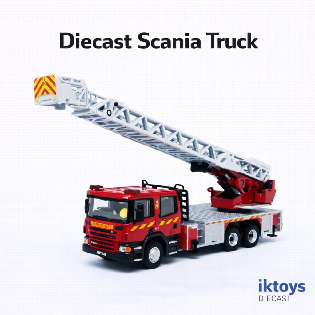 Diecast Truck Scania Miniatur Truk Pemadam Kebakaran