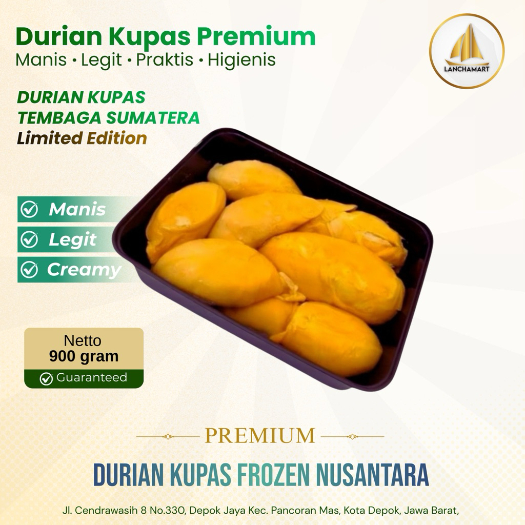 DURIAN KUPAS TEMBAGA / DURIAN KUPAS KUNING / DURIAN KUPAS 500 GRAM