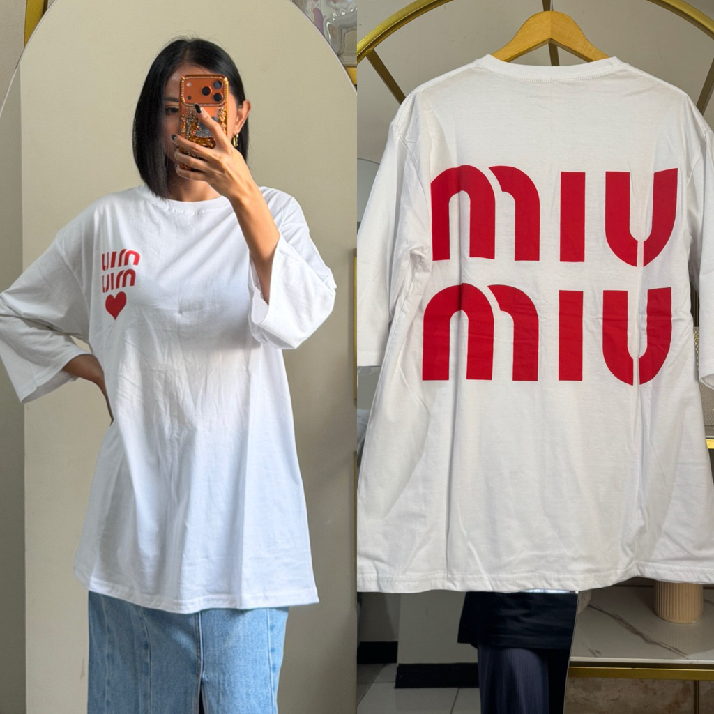 NEW KAOS OVERSIZE PUTIH COLLECTION PREMIUM COTTON COMBED LD 120cm