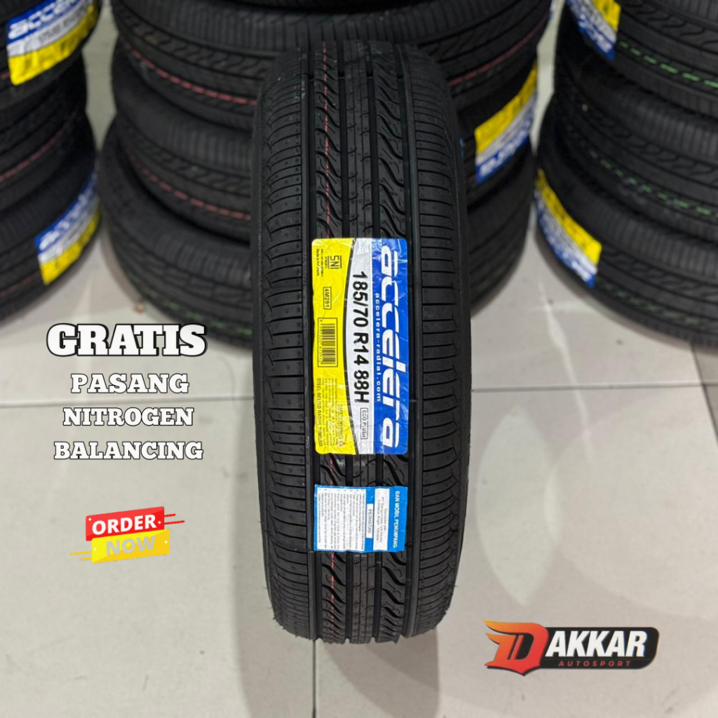 Ban Standart Mobil Avanza Xenia R14 Ukuran 185 70 R14 Accelera Ecoplush Ban Tubeles 185/70 R14