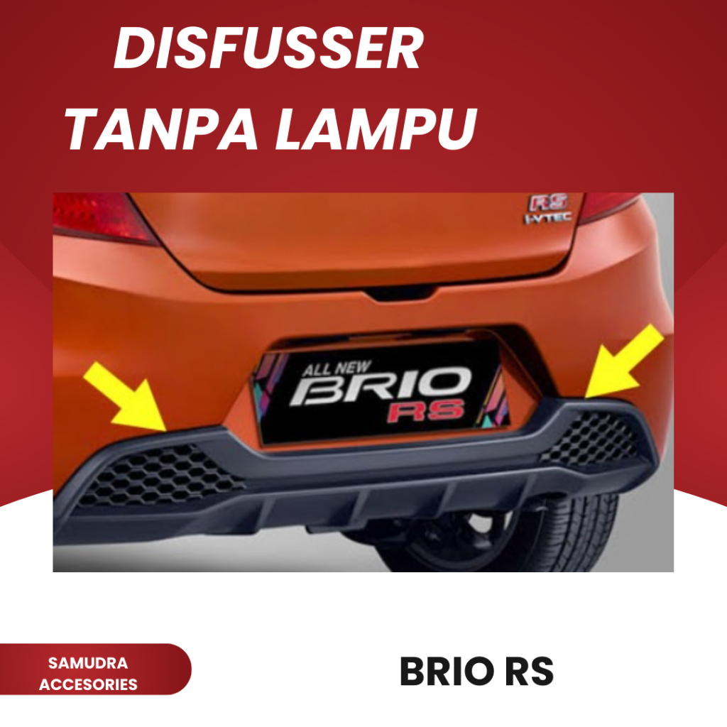 DISFUSSER BUMPER BELAKANG BRIO RS / URBANITE 2018 2019 2020 2021 2022 2023 2024 2025