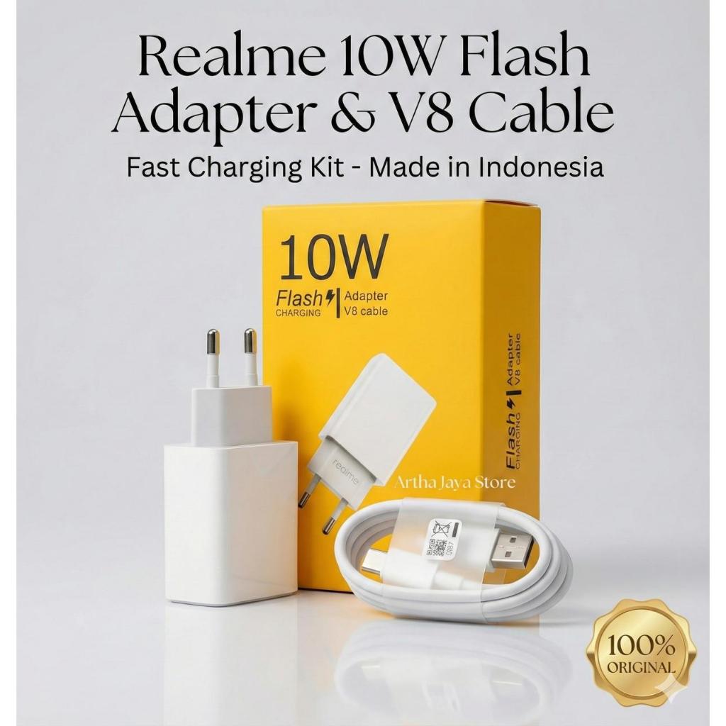 Charger Realme C21 Realme C21Y Flash Charging Original 100% USB Micro