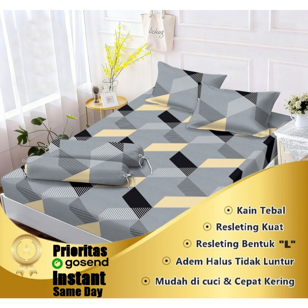 [ RESLETING ] Uk.120  Sarung Busa Kasur Spon 120x200x20 ASLI No 3