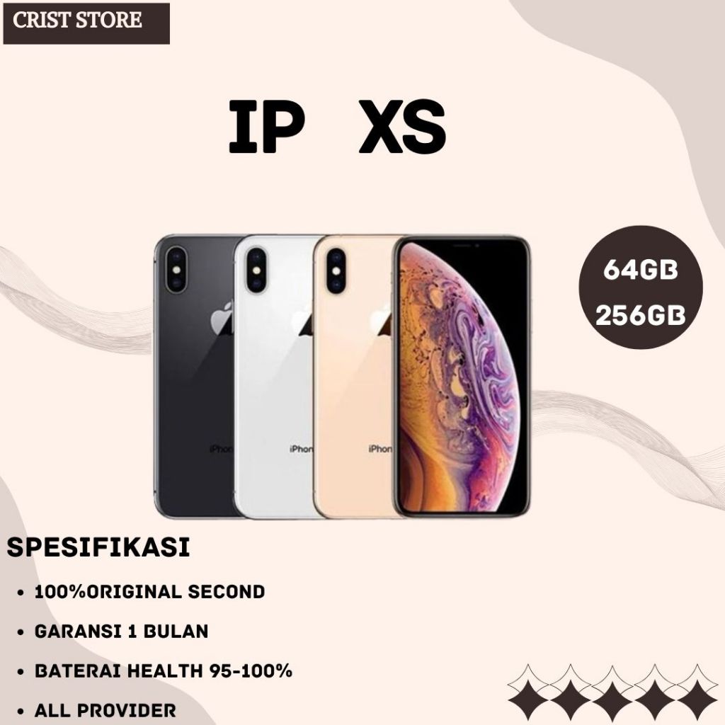 IP XS 512GB 256GB 64GB SECOND ORIGINAL 100% FULLSET