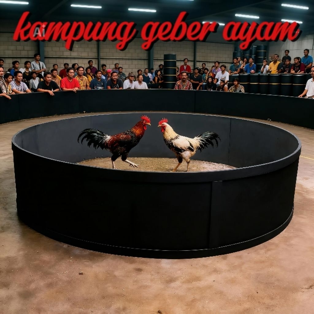 Geber Ring Aduan Ayam Lis Hitam Diameter 3m