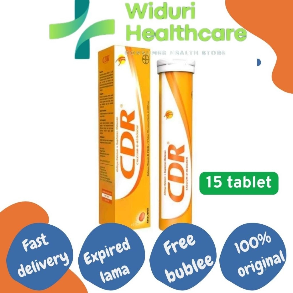 CDR Vitamin C D Tablet - 15 Tablet, Dukung Kesehatan Tulang dan Imun
