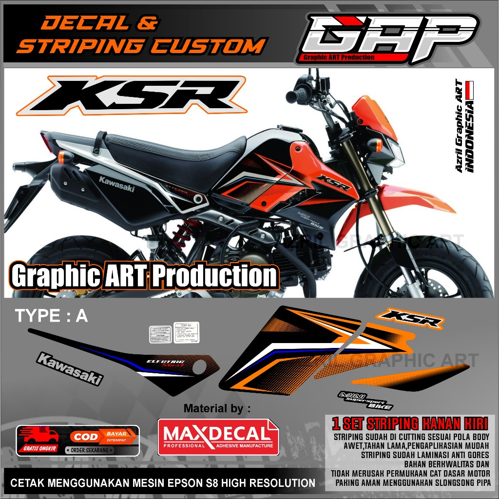 Striping KSR,Kawasaki Mini Trail Ksr