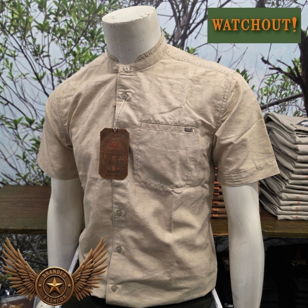 WATCHOUT CASUAL KEMEJA KOKO LENGAN PENDEK WS802510005 CREAM