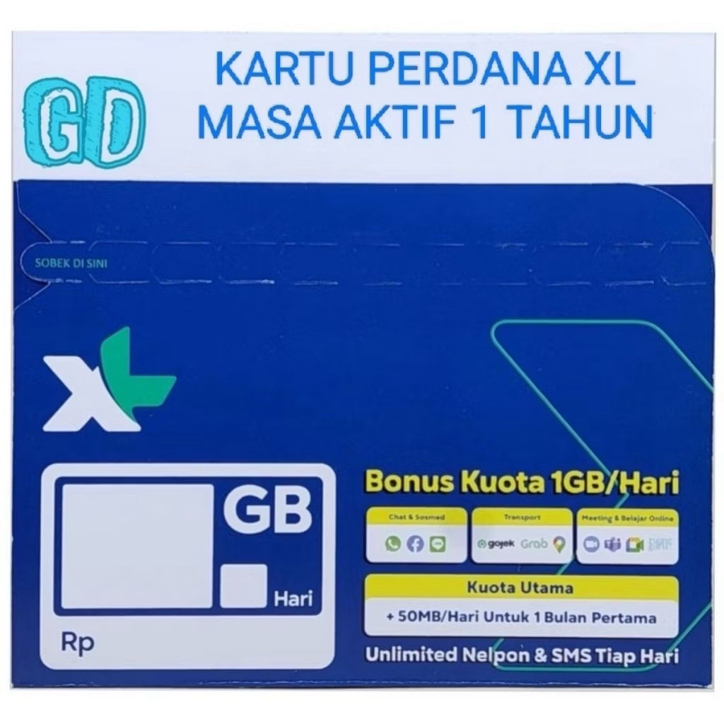 KARTU PERDANA XL Masa Aktif 1 Tahun