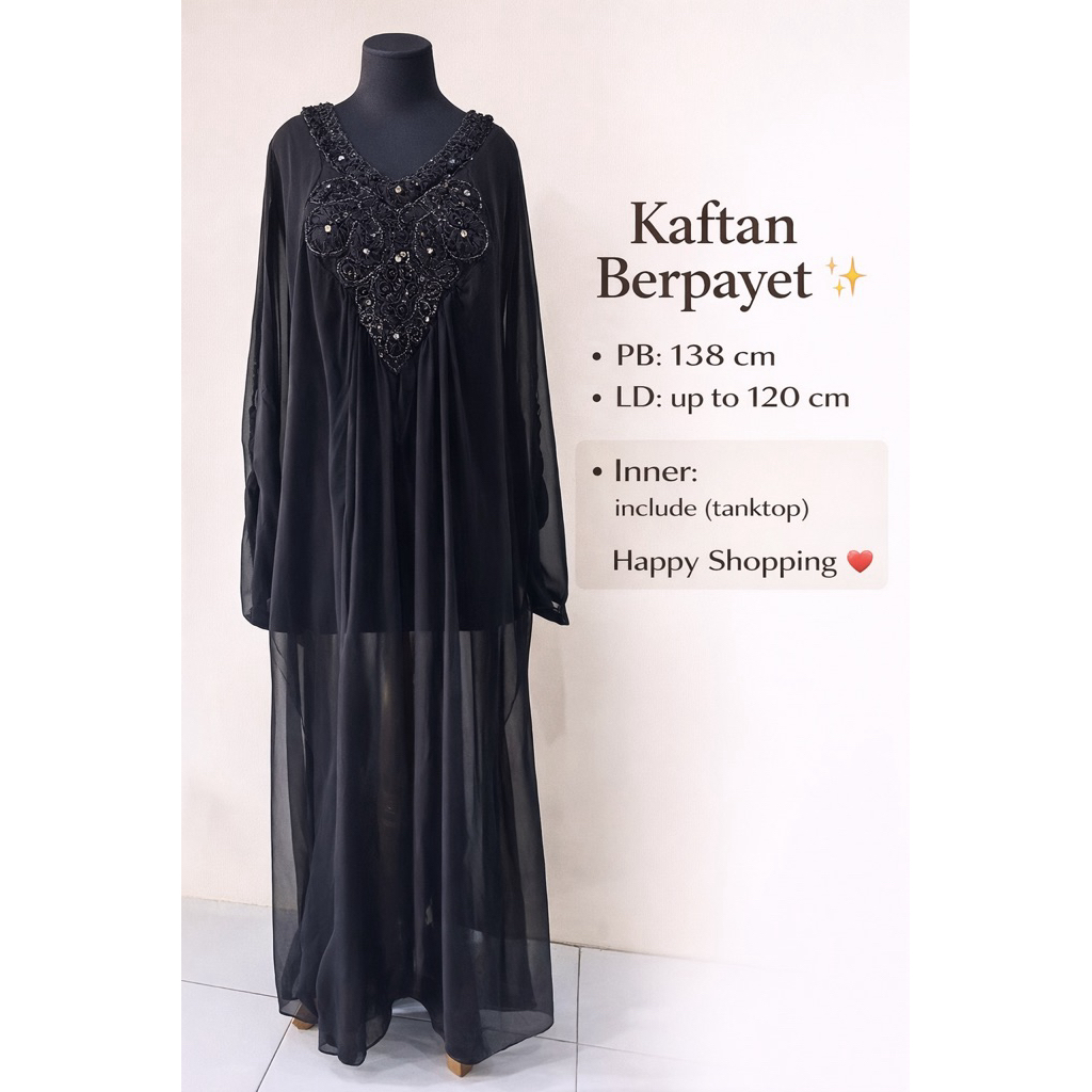 Kaftan/Gamis/Abaya/Kaftan Lebaran Payet