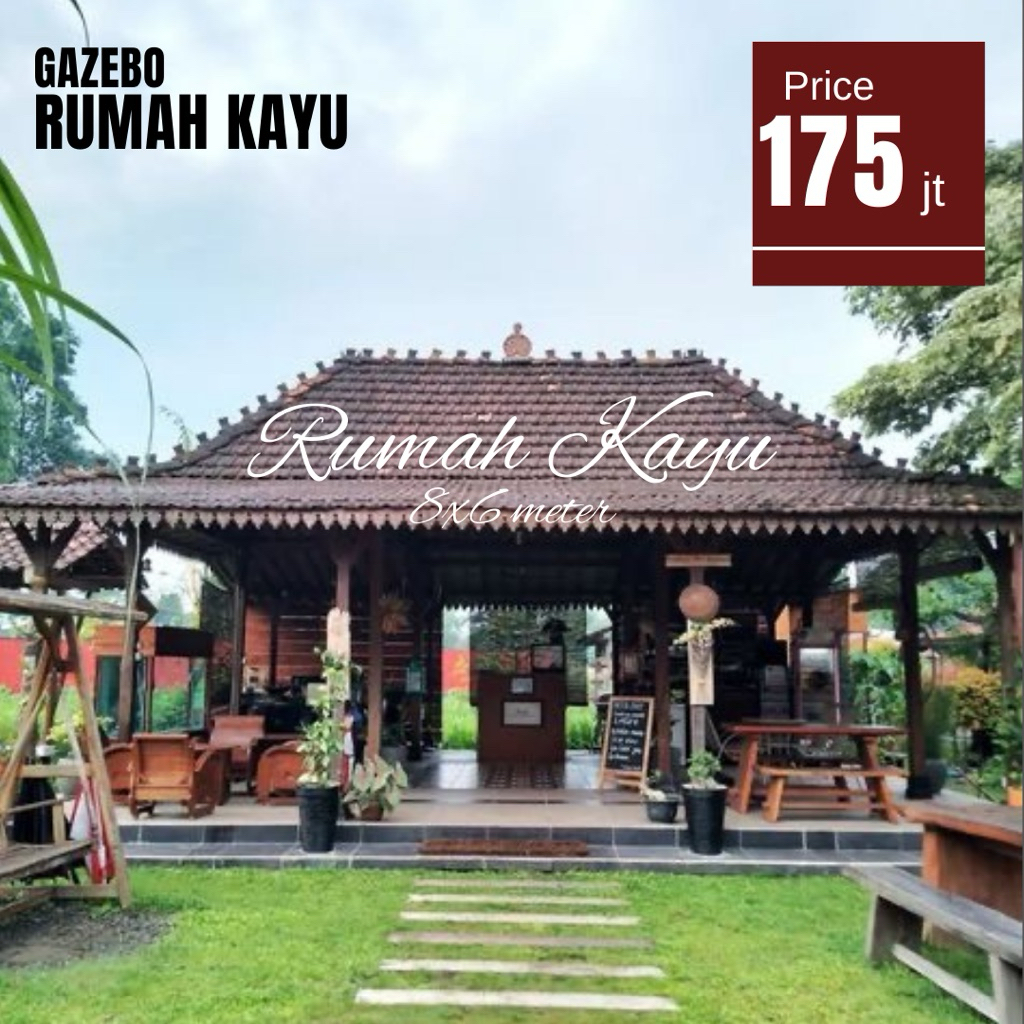 Rumah Joglo Pendopo Kayu Jati 8x6 Meter