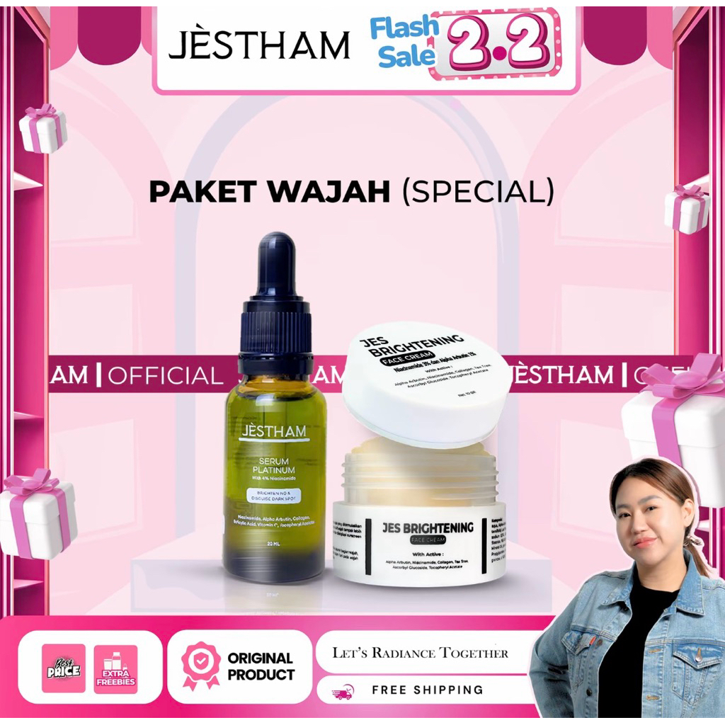 {didaffshop21} LANGSUNG KIRIM‼️Paket Wajah Korea Jestham 2 in 1, Paket acne, Korea c delima || Jesth