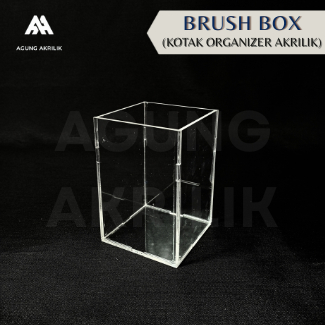 KOTAK BRUSH MAKE UP AKRILIK / BRUSH HOLDER / TEMPAT MAKE UP AKRILIK