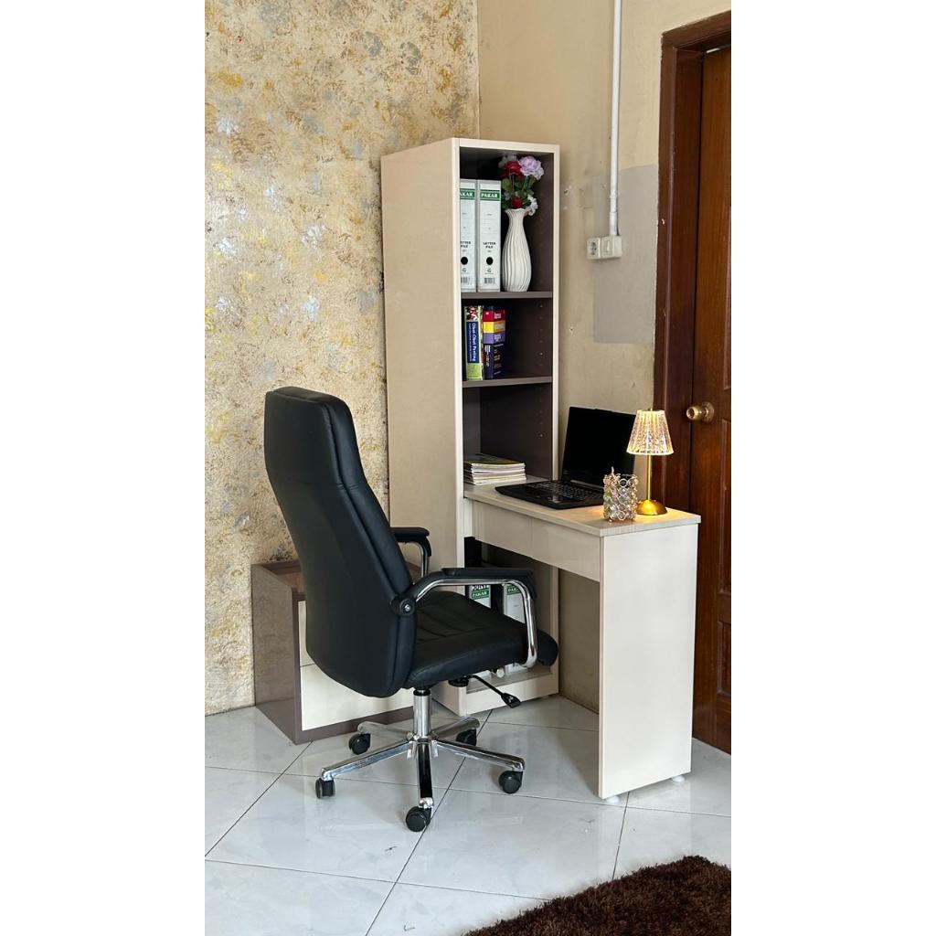 Karsindo Rak Meja Serbaguna Plat Besi Meja Belajar Rak Buku DRSG