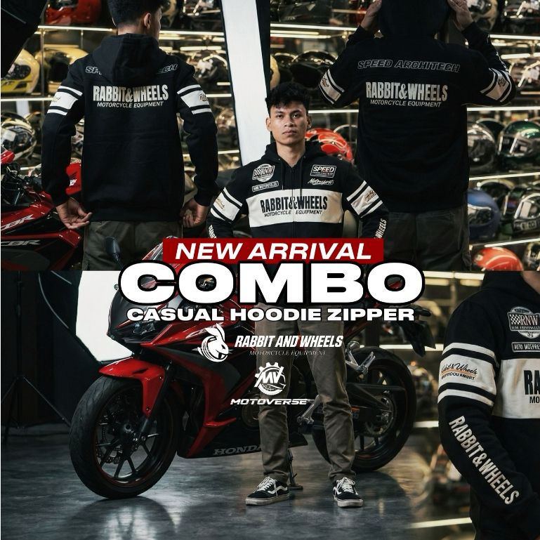 HOODIE COMBO ZIPPER RABBIT AND WHEELS