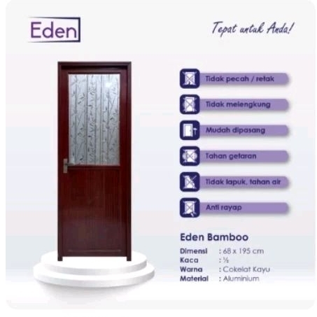Pintu Kamar Mandi Eden Bamboo HLF
