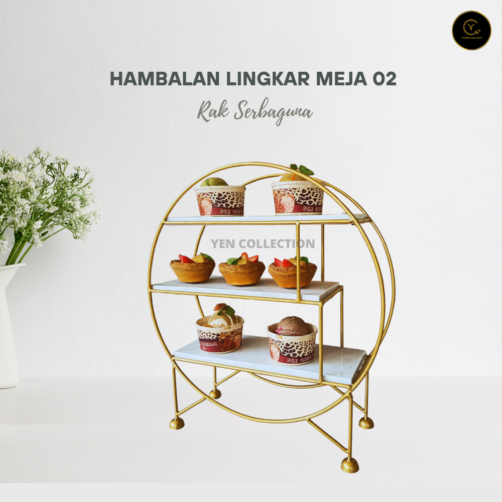 Yenche Hambalan Lingkar Meja 02 Kayu Hambalan Meja Hambalan Serbaguna Rak Susun Serbaguna