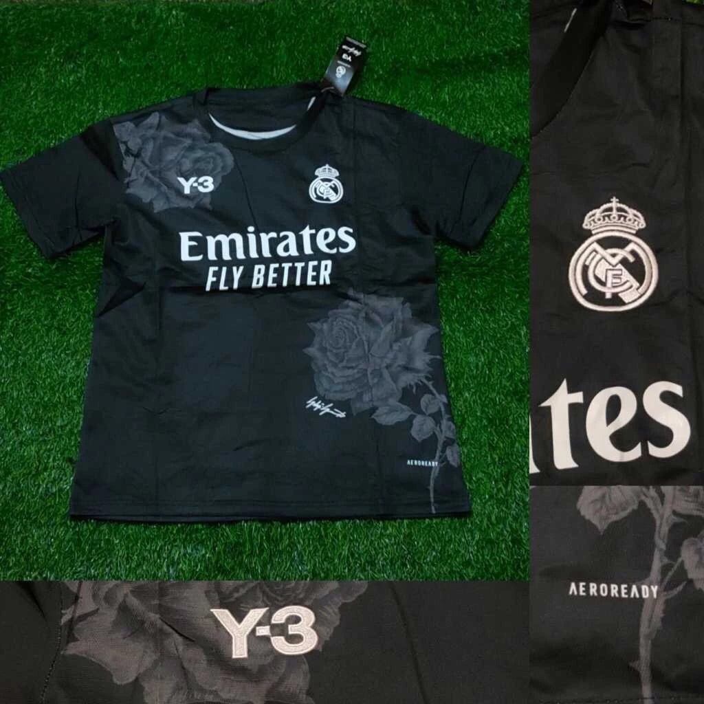 JERSEY BAJU BOLA MADRIIDD Y3 HITAM 2024 2025 JERSEY BAJU BOLA SPESIAL EDITION Y3