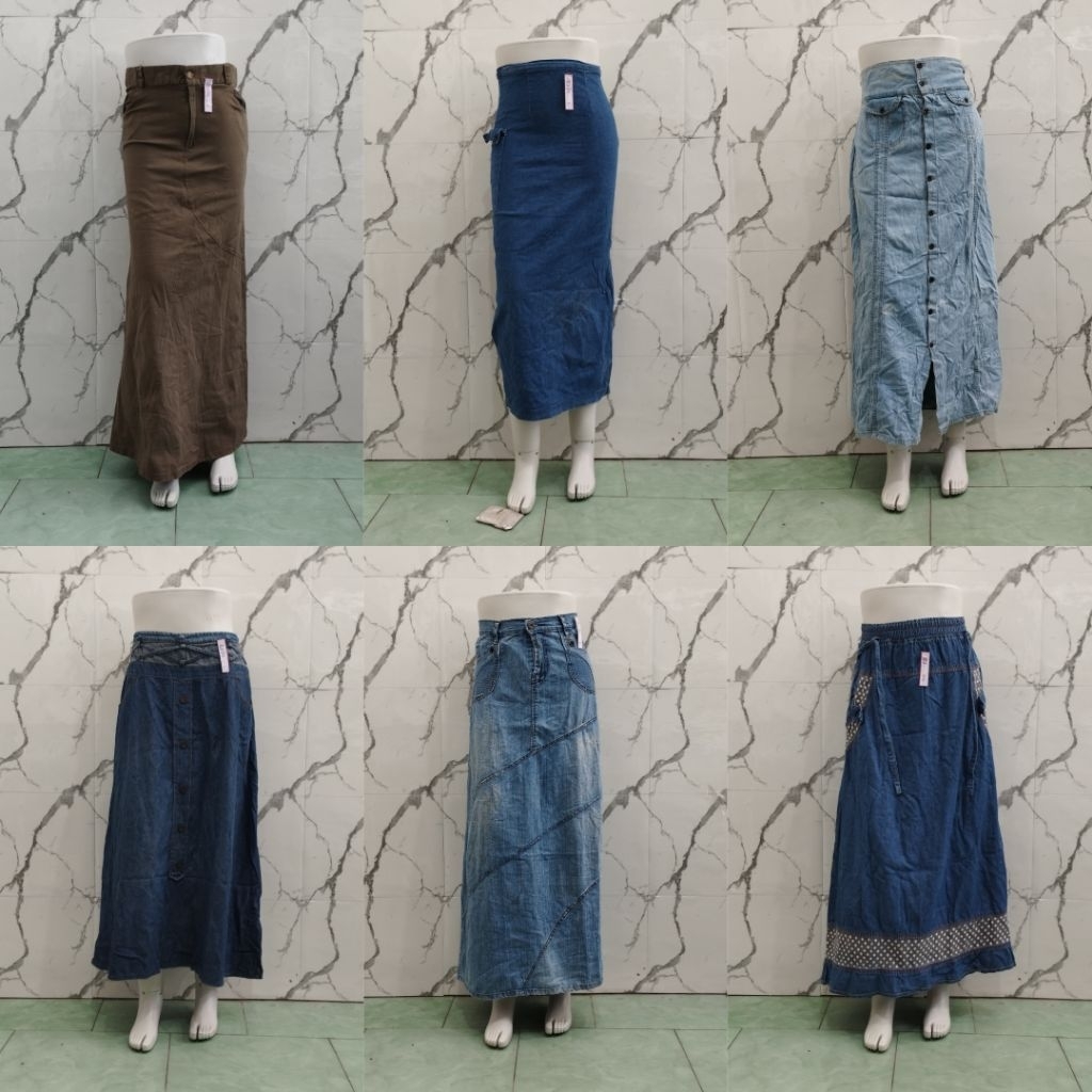 ROK JEANS PART 2 / ROK MIDI JEANS / ROK PANJANG JEANS