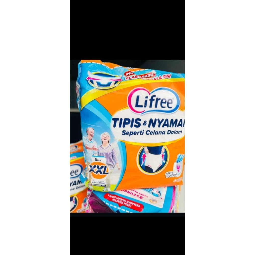 Popok Lifree xxl isi 5 pcs / Lifree celana / popok dewasa / popok celana dewasa