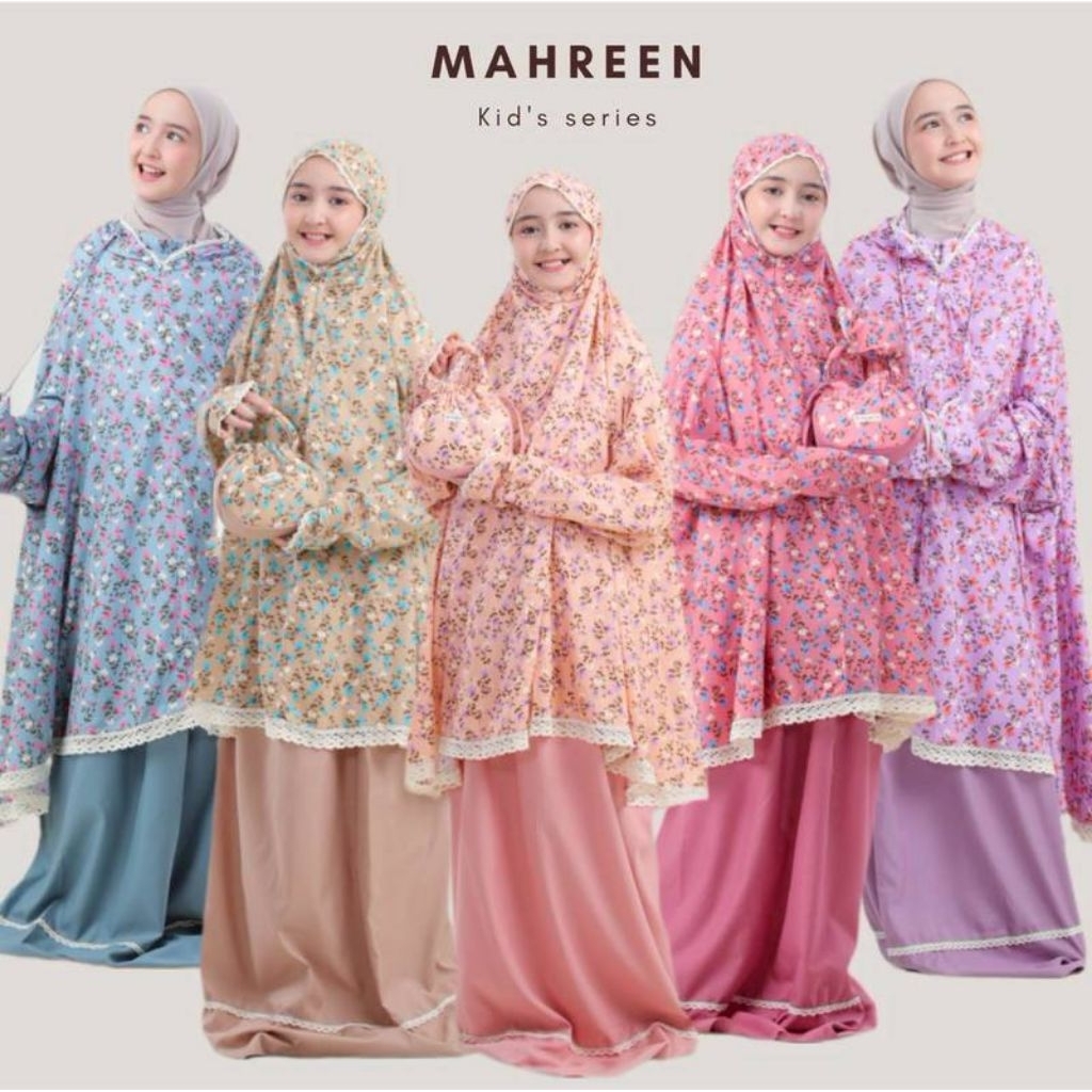 NEW MUKENA TUNIK BERLENGAN POTONGAN RESLETING DAGU REMAJA 8  10 11 12 13 DEWASA JUMBO MAHREEN