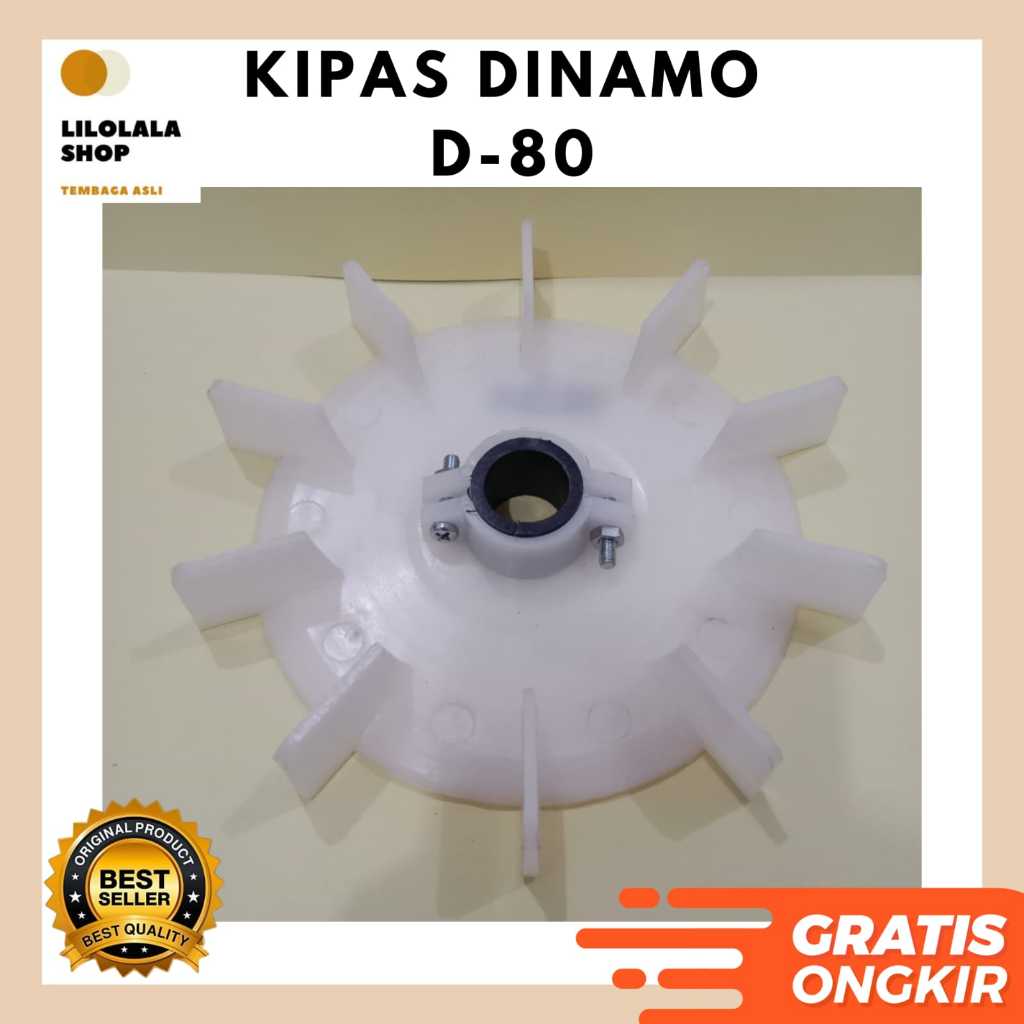 Kipas D 80 kipas pendingin pompa air kipas dinamo D-80 Model TECO AS 18 - 24 mm